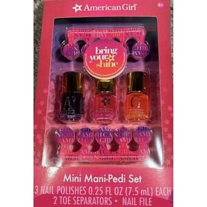 American Girl~ Mini Mani-Pedi Set~ Nail File Nail Polish Toe Separators- NEW